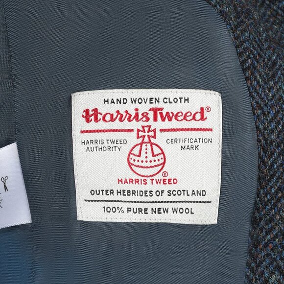 Walker Slater Iona Waistcoat Harris Tweed Herringbone, Navy size UK10 - Picture 3 of 11